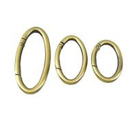 UTTDP 5Pcs Open Oval Ring Metal Spring Snap Clasp - Versatile Bag Strap Clip Buckle for Garments, Dog Collars, and More(Brass,54mm)