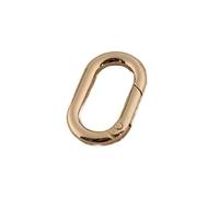 UTTDP 5Pcs Oval Metal Spring O Rings - Versatile Buckle Hook for Handbags, Keychains, and DIY Accessories(Lightgold,25mm)