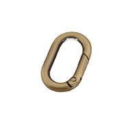 UTTDP 5Pcs Oval Metal Spring O Rings - Versatile Buckle Hook for Handbags, Keychains, and DIY Accessories(Brass,25mm)
