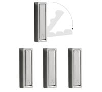 UTTDP Foldable Invisible Hook - 4PCS Heavy Duty Zinc Alloy Retractable Wall Hooks for Coats,(Silver)