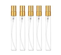 UTURAL 20PCS Mini Spray Bottles Clear Glass Refillable Fine Mist Perfume Atomizer Portable Container with Gold Lids for Cleaning, Essential Oils, Travel (10ml)