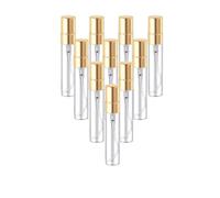 UTURAL 20PCS Mini Spray Bottles Clear Glass Refillable Fine Mist Perfume Atomizer Portable Container with Gold Lids for Cleaning, Essential Oils, Travel (5ml)