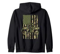 UTV American Flag - Off Road Side By Side ATV Patriot Zip Hoodie