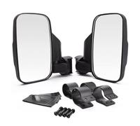 UTV/ATV Side Mirror Assemblies for Polaris RZR, for Kawasaki Teryx & Yamaha Rhino - Black, 19 x 23 cm, with Mounting Clamps for Roll Cage