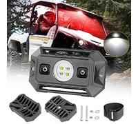UTV Dome Light, Rfroad lighting 12v Universal Roll Bar Mount Led Light UTV Interior Dome Light Utility Roll Cage Dome Light Map Light For UTV ATV Polaris RZR Can-Am Truck Golf Cart SXS Cab - White/Red