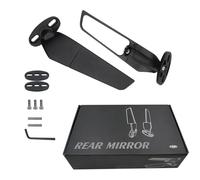 UTV Ranger Side Mirrors, 1 Pair of Motorcycle Rearview Mirror 360° Rotating Motorbike Wing Mirror Adjustable Flat Motorbike Mirrors for Nin-ja 300/400/650/ZX6R/ZX10R