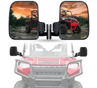 UTV Rear View Side Mirror Compatible with Polaris Ranger XP 1000, Ranger Crew XP 1000 2018 2019 2020 2021 2022 2023 2024 2025 (Fit For Factory Doors Installed)