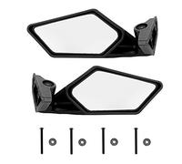 UTV Rearview Mirror Shock Proof Adjustable Side Mirrors for Can Am Maverick X3 2017 2018 ABS Black 18.5 x 9.8cm Pair