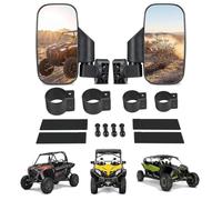 UTV Side Mirrors for Yamaha YXZ1000 EPS 2001-2026, 360 Degree Rotatable Side by Side Mirror Adjustable Foldable Design Off Road Riding,A