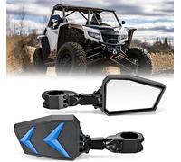 UTV Side Mirrors Offroad Rear View Mirrors Aluminum Universal Fits 1.75-2inch Roll Bar Clamp Polaris Ranger