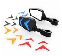 UTV Side View Mirrors 1.7-2 Inch Roll Bar Compatible with Polaris RZR 800 900 1000 XP Turbo Pioneer Rhino Mule Teryx Can Am Rear View Mirror with Black Inserts, Black