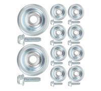 Utv Skid Plate Washer and Bolt Kit, Metal Anti-slip Chassis Hardware | Silver Aluminium Alloy Construction, Impact Resistant Fastening System, Helps Prevent Loosening during Driving across Outdoor