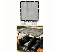 UTV Sunshade Mesh Top Cover Roof for Kawasaki Brute Force 500 4x4 2002-2021 2022 2023 2024 2025 2026+, Breathable Dirt Wind UV Protection Net Roof Top Sun Shade Shield, A/4 Doors