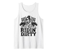UTV SxS Sittin Pretty Off Road Girl Passenger Princess Tank Top