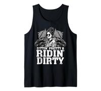 UTV SxS Sittin Pretty Off Road Girl Passenger Princess Tank Top