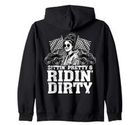 UTV SxS Sittin Pretty Off Road Girl Passenger Princess Zip Hoodie