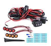 UTV Turn Signal Kit ATV Street Legal Kit with Turn Signal Rocker Switch Compatible with Polaris RZR Ranger Turbo Can-am, by Side Turn Signal Light Flasher Relay Wire Harness
