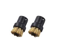 UTVTNPUKM 2Pcs/Set Round Brush For Karcher SC1 SC2 SC3 SC4 Steam Cleaning Copper Brushes Adapter Attachment Home Nozzle Vacuum cleaner accessories(Dark Khaki)