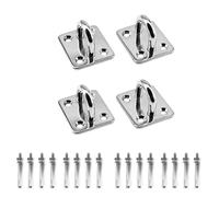 UTwaySteelPro Rectangular M8 Stainless Steel pad Eye Plate Heavy Duty for securing and Installing sandbags Hanging Baskets Swings,4pcs