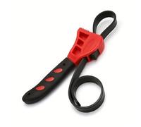 UTYSRFgkjlol Torque bar 6inch Belt Wrench Oil Filter Puller Strap Spanner Chain Opener, Adjustable Disassembly Tool Torque Wrench(Red)
