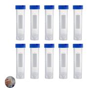 UtySty 10pcs Single Dose Coffee Beans Storage Tubes with Scale Coffee Bean Dispensing Cup 50ml Espresso Beans Dispensing Bottles Vessel Capsules for Breville Espresso Machine Home Coffee Bar Barista