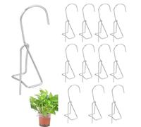UtySty 12 Pack Terracotta Pots Hangers Clay Pot Hanging Hook Clip on Small Clay Plant Pots Holder Hook for Terracotta & Clay Pot Wall Fence Deck Terra Cotta Flowerpot Outdoor Plant Orchid