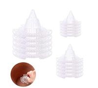 UtySty 15 Pack Flower Pot Hole Mesh Pad Plastic Cone Bottom Grid Gasket Drain Mat Cover Drainage Screen for Plants Bonsai Gardening Breathable Hydrophobic Anti-Rot Root Prevent Soil Leakage