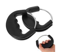 UtySty 2 Pack Heavy Duty Dog Leash Handle with Rubber Grips Duty Dog Chains Handle Lead Grab Tab for Dogs Tie Out Cable Stainless Steel Tie-Out Chain Large Dogs Training Collar Runner Leash Lead