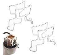 UtySty 2 Pack Portable Coffee Filter Paper Bag Holder Stand Adapter Pour Over Coffee Dripper for Hanging Ear Drip Coffee Bag Single Serve Disposable Drip Coffee Filter Ceramic Large Coffee Mugs