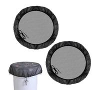 UtySty 2 Pack Rain Barrel Mesh Cover with Drawstring Rain Water Barrel Screen Filter Protective Top Covers for Rain Water Collection Barrel Outdoor Rainwater Collection System Portable Water Tank