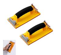 UtySty 2 Pack Sand Paper Holder with Sponge Grip Handle Hand Sander Sandpaper Holder Sanding Block for 9 x 3.6 Inch Wet Dry Sandpaper Sheets Assortment Assorted Grits Sanding Sheets