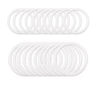 UtySty 20 Pack Dream Catcher Rings DIY Round Plastic Hoops Wrapping Ring for Dream Catchers Craft Making Parts Floral Macrame Charms Christmas Wedding Crochet Hanging Circle White 8.5cm+10cm