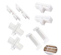 UtySty 22 Pack Drawer Divider Clips Holder Plastic Mount Fixing Buckle Corner Angle Cross Connector Ends for Drawer Organizer Partition Grid Plates Separators Rail Box Installation (4 Types)