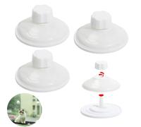 UtySty 4 Pack Cat Bed Window Suction Holder Replacement with Anchor Screws Cordless Cat Window Perch Suction Cups Holders for EZ Mount Kitty Sill Window Hammock Bed Seat Felt Kitten Car Bed Road Trip