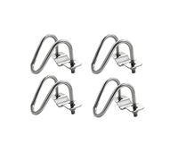UtySty 4 Pack Cross Pipe Clamp for OD 3/4'' EMT Tube Clip Double U-shaped Screw Bolt Horizontal Vertical Connector Fixed Clasp Fixator Buckle for Farm Garden Greenhouse Water Plant Nursery