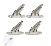 UtySty 4 Pack Curtain Wire Rod Connector Wall Mount End Terminal Base Adjustable Self-Locking for Art Display Billboard Pendant Stainless Steel Photo Hanging Rope Crafts Organizer Suspension Cable