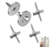UtySty 4 Pack Magnetic Door Catch with Mounting Screw Hardware Ultra Thin Cabinet Magnets Door Magnets Latch Magnetic Closures for Kitchen Closet Door Closing Wooden Cupboard Wardrobe Drawer