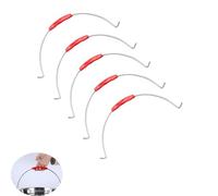 UtySty 5 Pack 5 Gallon Bucket Wire Handle Replacement with Plastic Grip and Outward Hook Ends for 5gal White Bucket Pail 21 Pound Pet Food Storage Container All Purpose Pails