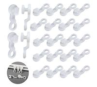 UtySty 50 Pack Curtain Track Rollers Shower Curtain Glider 10mm/ 0.39'' Side Mounted Rail Sliding Hook Ring for Window Door Bed Kitchen Closet Cabinet