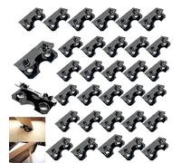 UtySty 50 Pack Picture Frame Back Stand Mounting Folding Bracket Hinge Easel Display Photo Frame Feet Support Stand Connector Mount Screw-Free Hinges