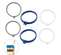 UtySty 6 Pack Mason Jar Spoon Holder Rest Attachment Rubber Ring Spoons Hanging Stand Case for Ball Kerr Tightvac Airtight Jars with Lid Wide Mouth Overnight Oats Container (16/24/32oz) Yogurt Cups