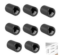 UtySty 8 Pack Cabinet Pulls Matte Black End Caps Baby Proofing Bar Pulls Protector Rubber Safety Bumper Guards for 5 Inch Drawer Pulls 3 Inch Brushed Nickel Stainless Steel Cabinet Handles