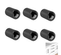 UtySty 8 Pack Cabinet Pulls Matte Black End Caps Baby Proofing Bar Pulls Protector Rubber Safety Bumper Guards for 5 Inch Drawer Pulls 3 Inch Brushed Nickel Stainless Steel Cabinet Handles