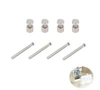 UtySty 8 Set Acrylic Picture Frame Back Stand Support Mount Screw Standing Rod Leg Peg Holder for Desktop Photo Frames Clear Glass Crystal Easel Poster Wedding Table Numbers Display