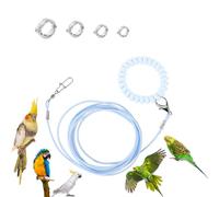 UtySty Parrot Flying Rope Lightweight Bird Harness Leash with Foot Ring Leg Band Elastic Bird Flying Leash Outdoor Training Traction Rope for Macaw African Greys Parakeet Cockatoo Sun Conure