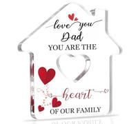 UU-MART Fathers Day Gift from Daughter Son,Gifts for Dad,House-shaped Acrylic Plaque,Dad Birthday Gifts,Dad Gifts,Christmas Gifts,Presents