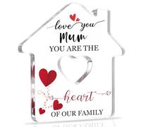 UU-MART Mothers Day Gifts for Mum,Mum Birthday Gifts,House-shaped Acrylic Plaque,Mum Gifts from Daughter Son,Birthday Gifts for Mum,Mum Christmas Gifts,Presents for Mum