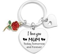 UU-MART Mothers Day Gifts for Mum,Mum Birthday Gifts,I Love You Mum Today Tomorrow And Forever Keyring,Mum Gifts,Birthday Gifts for Mum,Mum Christmas Gifts,Presents for Mum