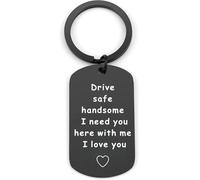 UU-MART Valentines Gifts for Him Drive Safe Keyring for Boyfriend Husband Anniversary Birthday Gift Christmas Stocking Fillers for Men Secret Santa Gifts for Men Christmas Gifts for Him