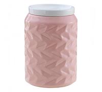 UUBeauty Ceramic Canister, Ceramic Jar with Lid, Food Storage Jars for Kitchen Counters,Decorative Jars for Coffee, Cookie, Tea, Sugar, Candy (Pink-1000 ml, 33.8 Ounces)